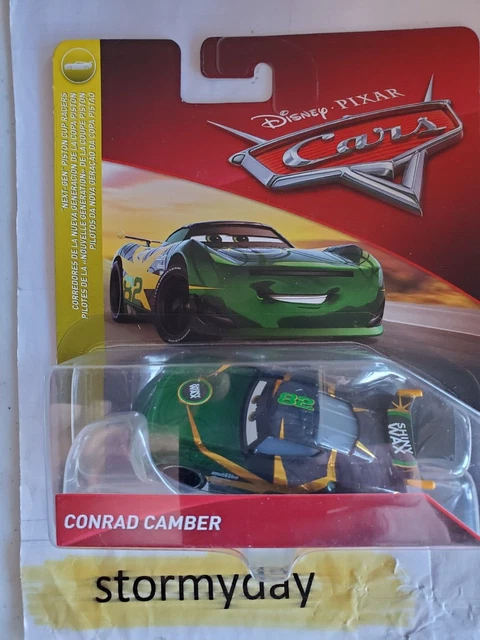 DISNEY PIXAR CARS CONRAD CAMBER SHINY WAX race car New Gen