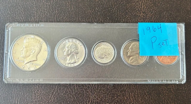 1964 p US Mint Coin UNCIRCULATED SET KENNEDY Half Dollar Silver #38