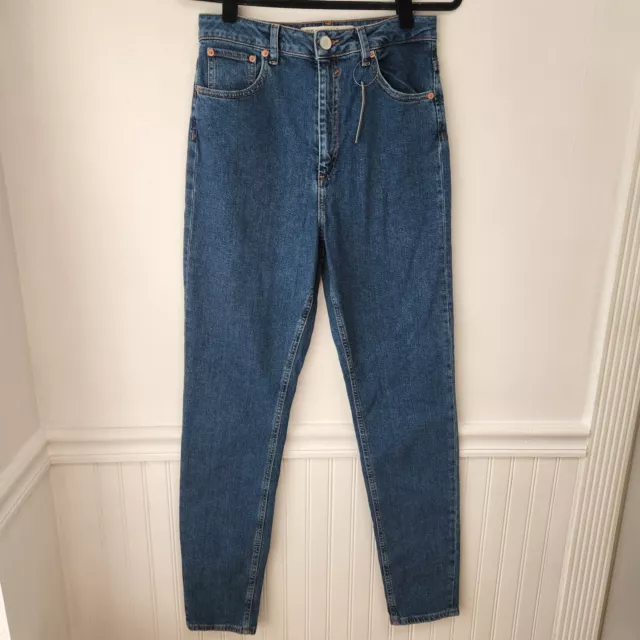 NWT Asos Tall High Rise Slim Farleigh Mom Jeans Medium Wash Women's 30/36 2