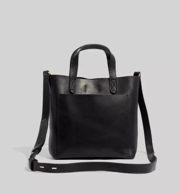 New MADEWELL The Small Transport Crossbody Bag in True Black Leather