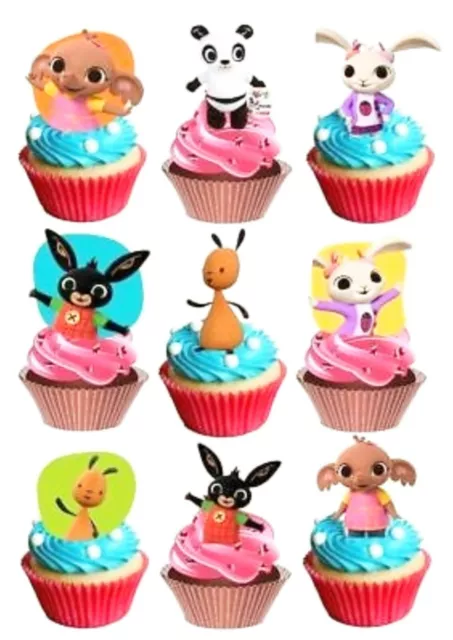 Topper per cupcake BING SULA feste di compleanno sandwich muffin  6pezz BUNNY