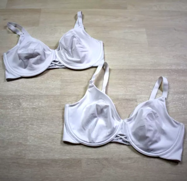 Vanity Fair Bra Lot of 2 Unlined Underwire White Size 38D