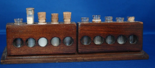 Doctors Chemist Wooden Antique Apothecary Stand with Bottles