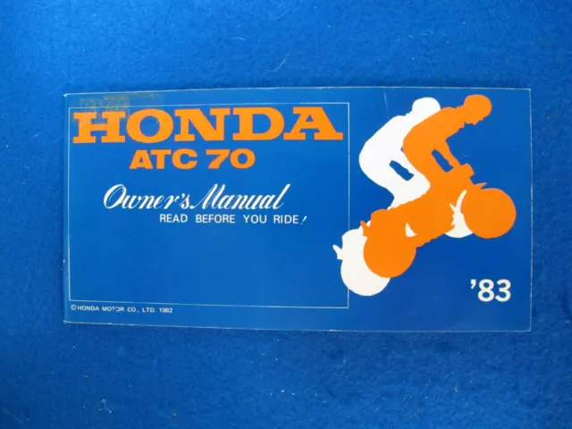 Honda 1983 ATC70 New Old Stock Factory Owners Manual  f700