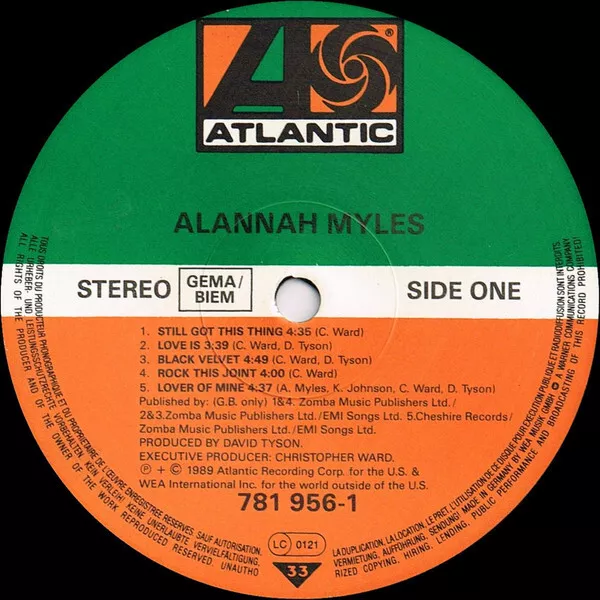 Alannah Myles - Alannah Myles (LP, Album) (Very Good Plus (VG+)) - 9939er 3