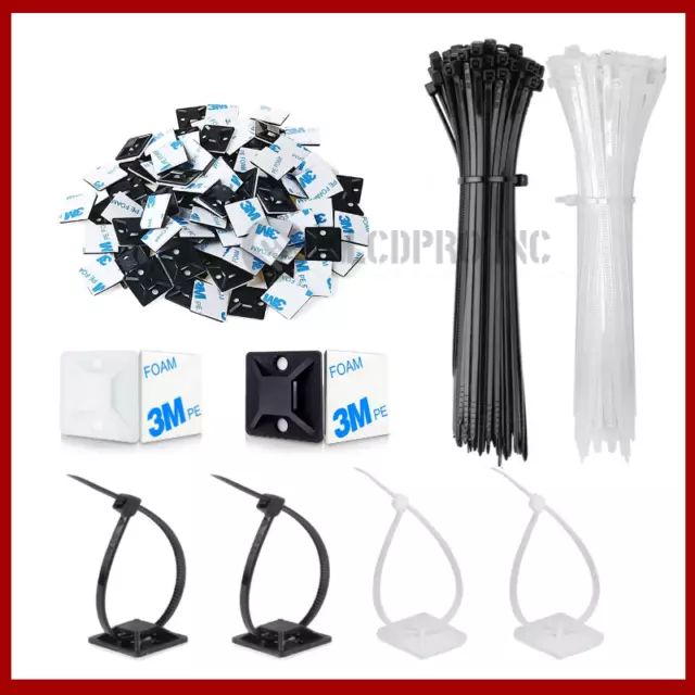 100Pcs Cable Ties 14" Heavy Duty Nylon Wrap Wire Zip Ties UV Resistant