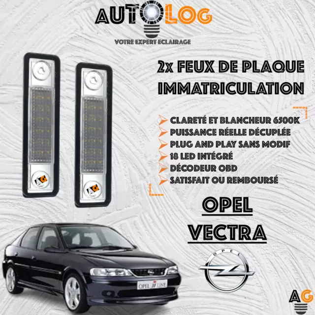 ✳️ 2x Feux de plaque d'immatriculation LED OPEL VECTRA ✳️ Anti-Erreur OBD ✳️