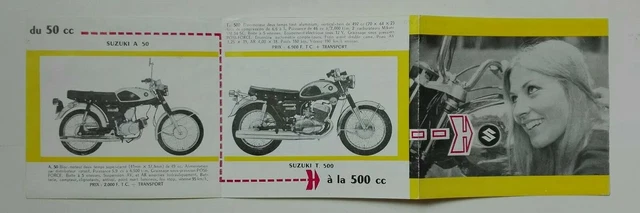Suzuki Gamme 1967 Prospectus Catalogue Brochure Moto
