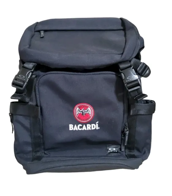 Oakley Bacardi Logo Utility Organizing Backpack Black Hiking Rucksack