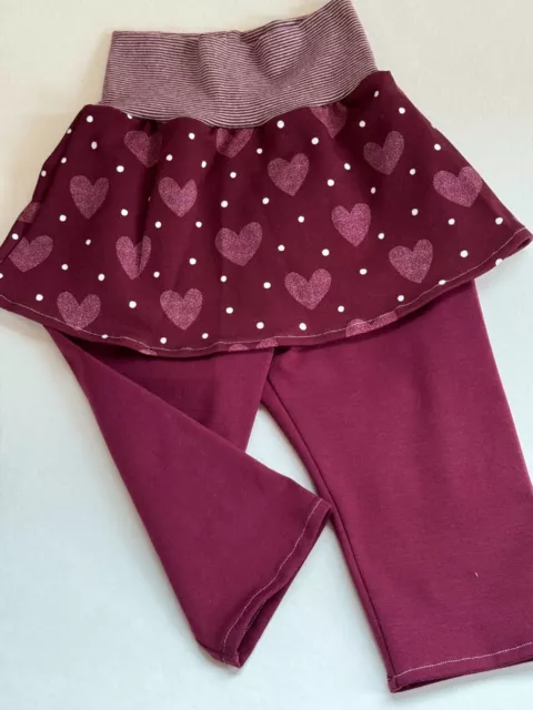 Pantalon pour Bébé avec Jupe Gr. 68/74 Pantalon Jersey Vêtement Fille