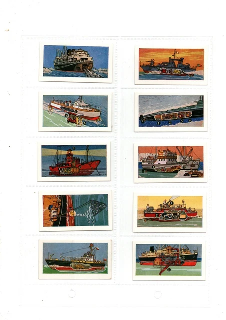 Ships &Their Workings Full Set 25 Cards Issued By Eh Booth &C0 1963 Sleeved Ex+