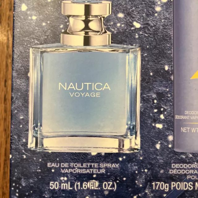 Nautica Voyage Gift Set 1.6 FL OZ Eau de Toilette & 6 Oz Deodorizing Body Spray 2