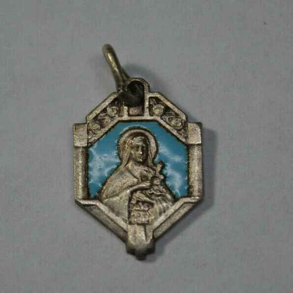 Pendentif Ancien Fantaisie Sainte Vierge Marie - Doré - Occasion