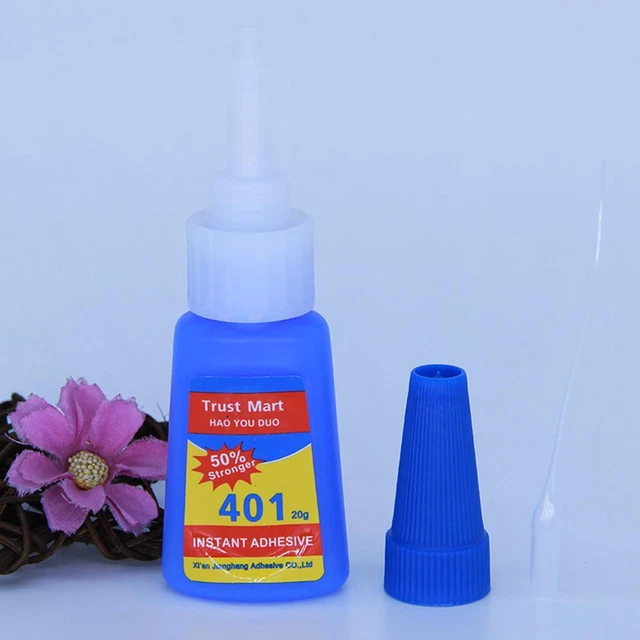 Botella adhesiva instantánea 401 súper pegamento multiuso más fuerte 20 g