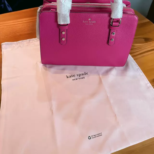 NWT Kate Spade Mulberry Street Leather Satchel Pink Ruby W/Dustbag!