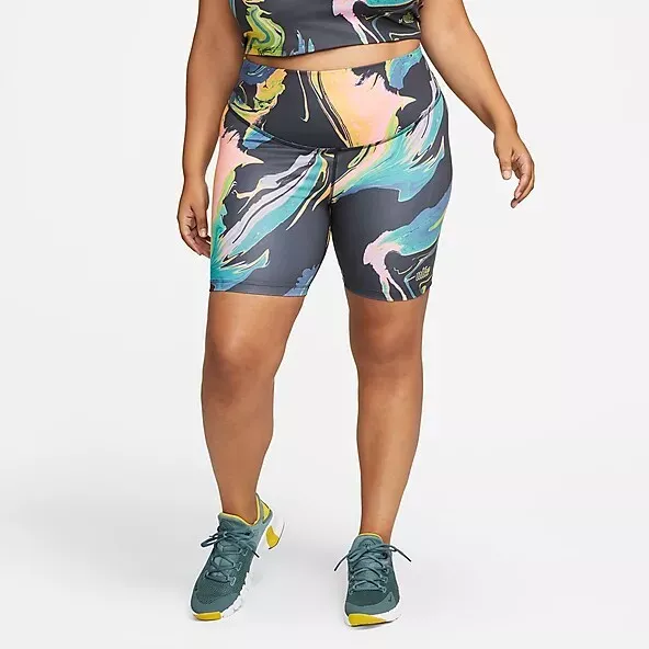 Nike One Dri-Fit Aurora 7" Training Shorts Plus Size 2X DO6210-010 FREE SHIP $50