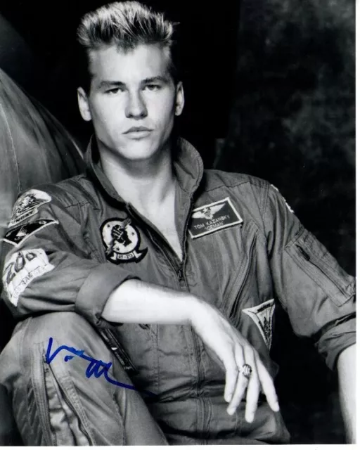 Val Kilmer signed 8x10 Top Gun Tom Iceman Kazansky photograph COA