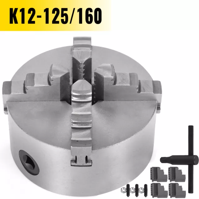 Mandrino per Tornio 4 Griffe K12 Mandrino Autocentrante Reversibile in Acciaio