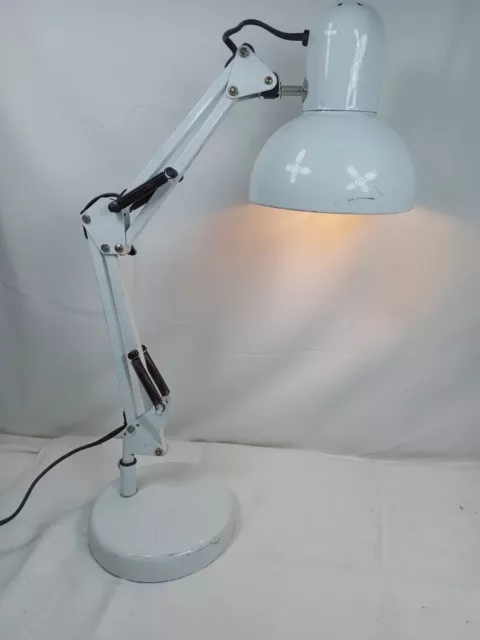 Lampe de bureau ancienne articulée en métal style vintage