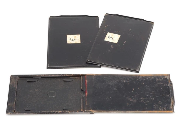 3x Rhaco Metal Film Holder 3 7/8x5 13/16in With Case Planfilmk. (1695489923)