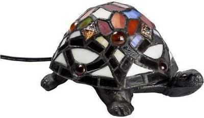 Lampada Abat-jour Tiffany Vetro tartaruga arlecchino da poggiare su comodino