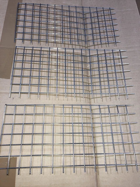 3 X Stainless Steel Welded Wire Mesh 25mm X 25mm x2.5mm Panel. 350mm X 168mm