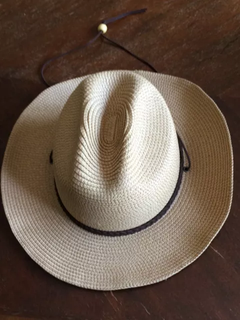 Daesan Western Straw Cowboy Hat Summer Beach Panama Hat, Men's XL