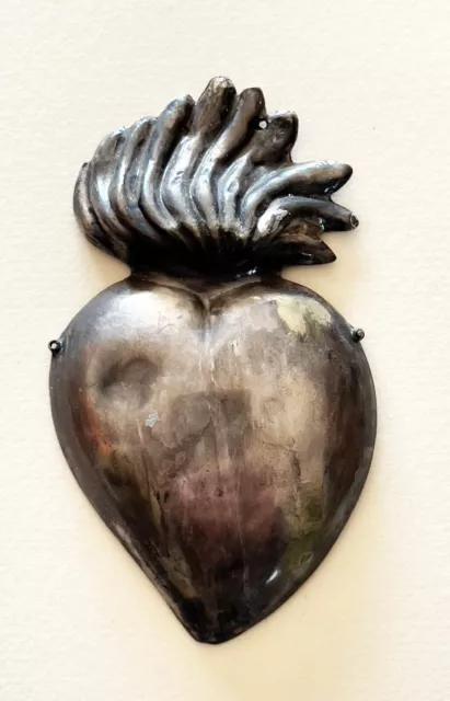 Ex voto, Cuore Sacro. Argento, XIX secolo