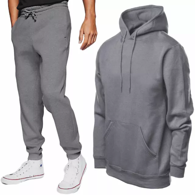 Tuta UOMO felpa pantaloni fitness palestra cappuccio tasche sport nuova S6601