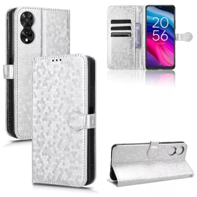 Per Tcl 50 Se Honeycomb Dot Struttura Pelle Telefono Custodia Cover Superiore