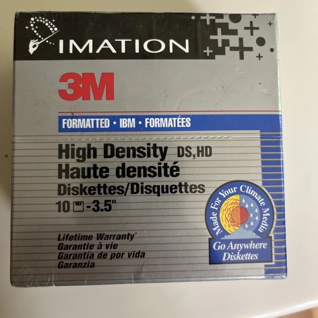 Disquettes 1.44 Mo DS/HD Disquettes 3,5 Imation Neon 1.44 Mo - Lot De 40, Formatées, Couleurs Fluo, Pour Sauvegarde Média Stockage Ancien Système