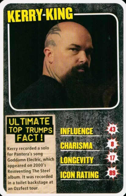 Kerry King, Slayer 2014 Top Trumps Kerrang Rock Legends