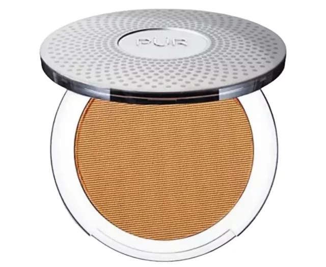 Paquete de 2 maquillaje prensado 4 en 1-PUR, FPS 15, 0,28 OZ mediano oscuro/DG1 EXP:11/25