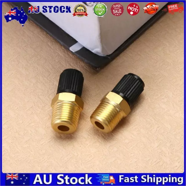 AU 2pcs 1/8in Brass Tire Tyre Air Compressor Tank Fill Valves for Valve