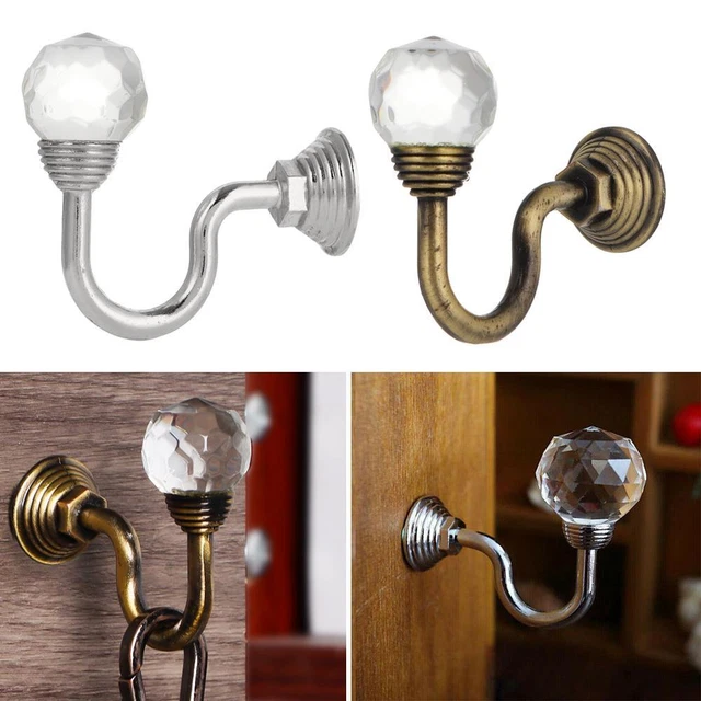 Wall Hook Curtain Hooks Crystal Bracket Crystal Curtain Holdbacks Fixing Holder