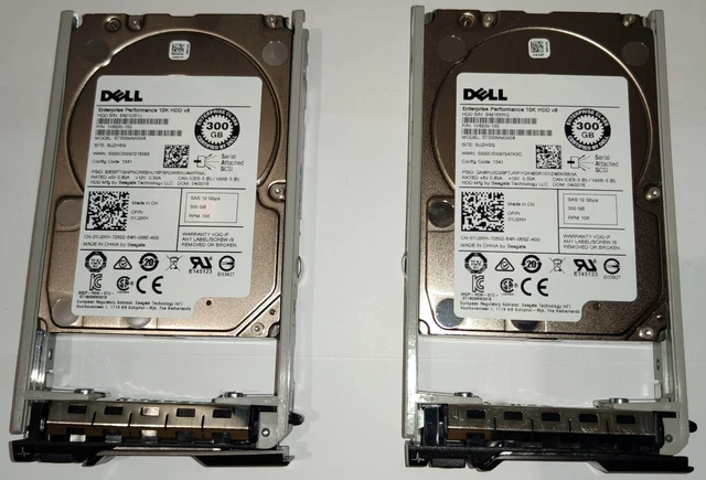 Disque Dur Dell 300GB SAS-3 10k - Pour Serveur, 2.5", Cache 128MB, Neuf Ouvert