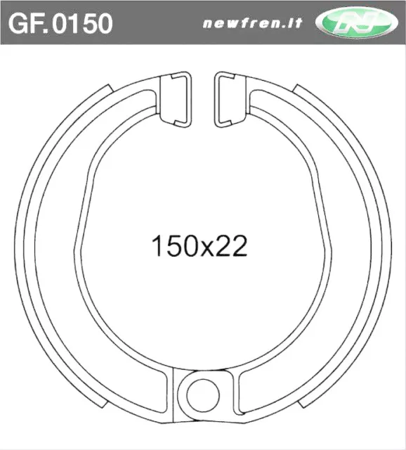 Gf0150 - Coppia Ganasce Freno Anteriori E Posteriori Newfren Innocenti Lambre...