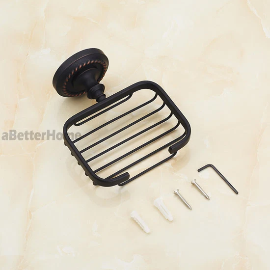 Oil Rubbed Bronze Bathroom Shower Soap Holder Wall Mounted Soap Dish Basket 3