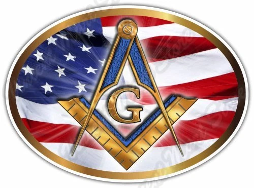 Masonic Illuminati Freemason Decal Sticker - Car, Moto, Bumper Flag Emblem