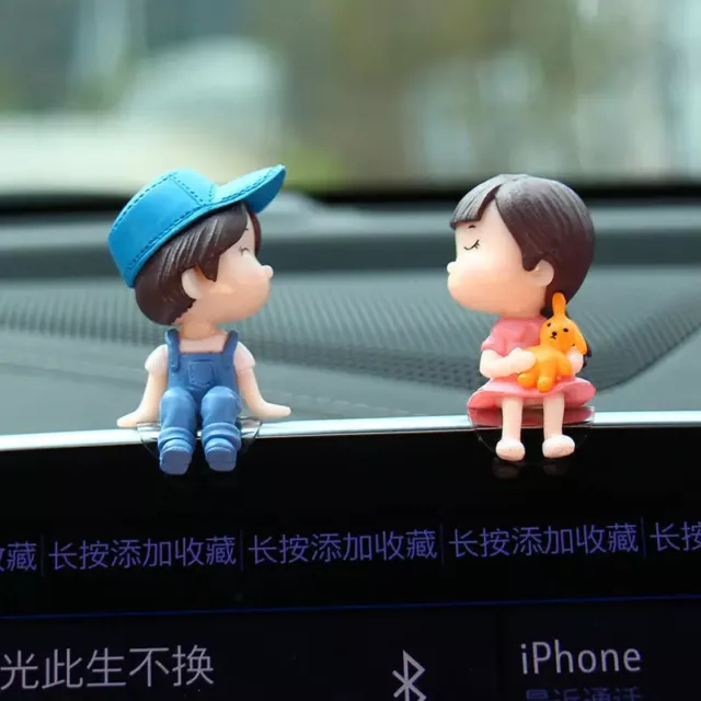 Lovely Cute Romantic Cartoon Couple Car Interior Decoration Dashboard Ornaments