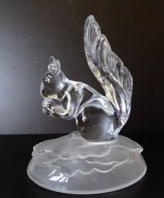 Vintage RCR Royal Crystal Rock 24% Lead Crystal Glass Squirrel Figurine
