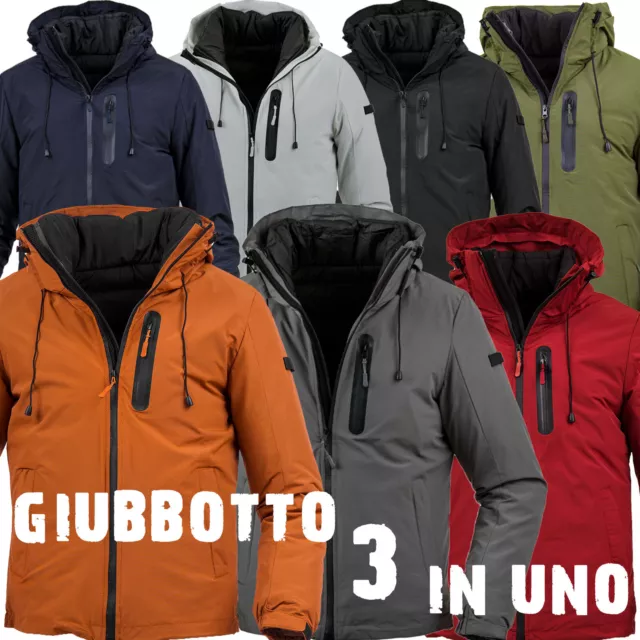 GIUBBOTTO UOMO GIUBBINO impermeabile imbottito autunno tipo Bomber = K-Way  EUR 29,90 - PicClick IT