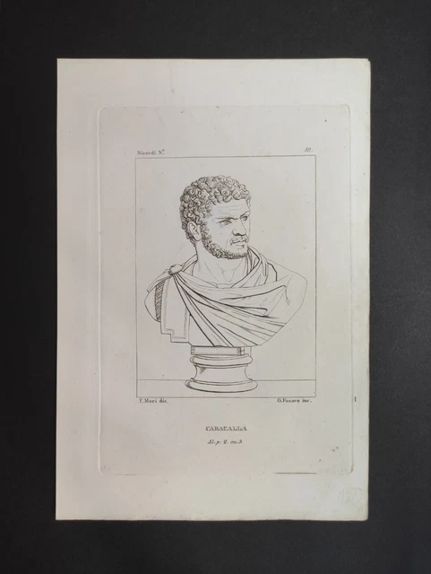 Caracalla, Ricordi di Napoli Martorana, Mori, Fusaro, Stampa 1853