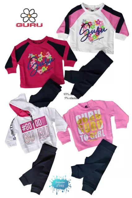 Completo tuta neonata lunga in misto cotone primaverile GURU da 3 a 12 mesi