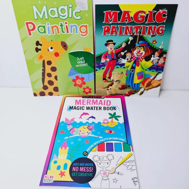 Paint with Water Magic Painting Books Paperback Mermaids