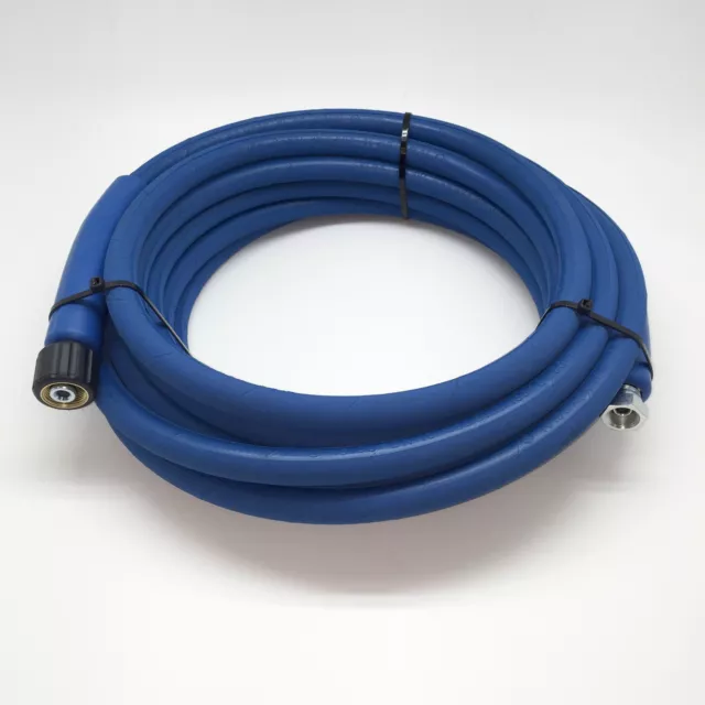 10 Mtr Blue Pressure Washer Hose 3/8 BSP x M22 Karcher Female 220 Bar Jet Wash