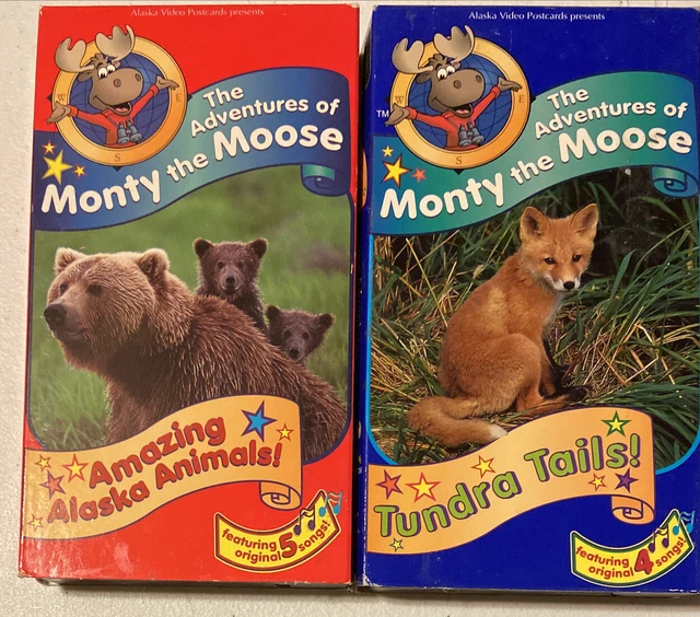LOTTO VHS ADVENTURES Of Monty The Moose Alaska Animals Tundra Tails