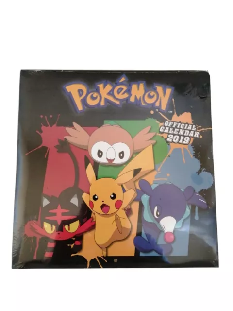 Pokemon Official 2019 Calendar /  New Sealed/30.5x30.5