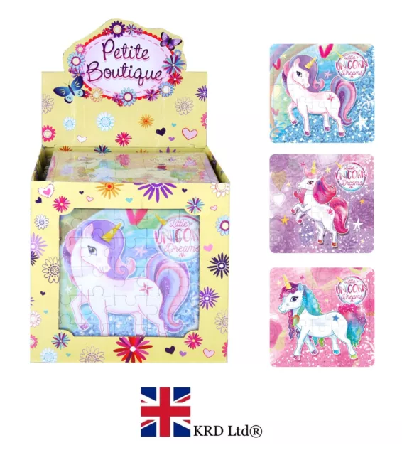UNICORN PUZZLE Kids Girls Birthday Party Bag Filler Favors Jigsaw Pony Toy Gift