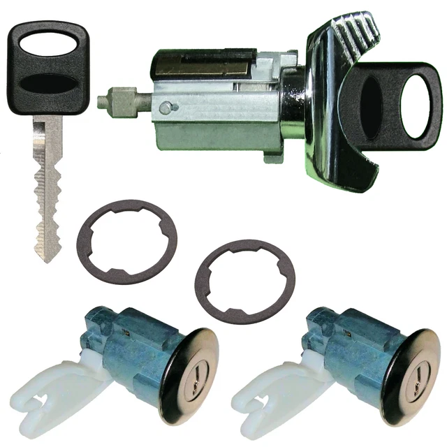 Ignition Key Lock Cylinder & Door Lock Set For Dodge Ram Van 91-94 - 2 Keys